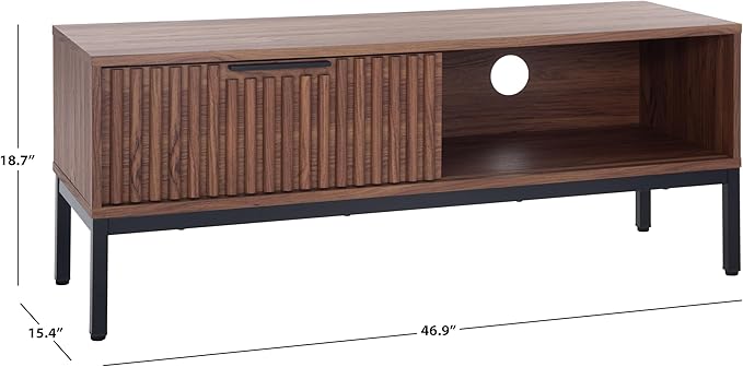 SAFAVIEH Lylia TV Stand for up to 55" Flatscreen – Walnut - Image 3