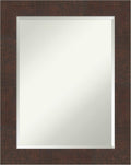 Amanti Art Brown Wall Mirror 29x23 Wildwood Brown Rectangle Bathroom Mirror by AmantiArt