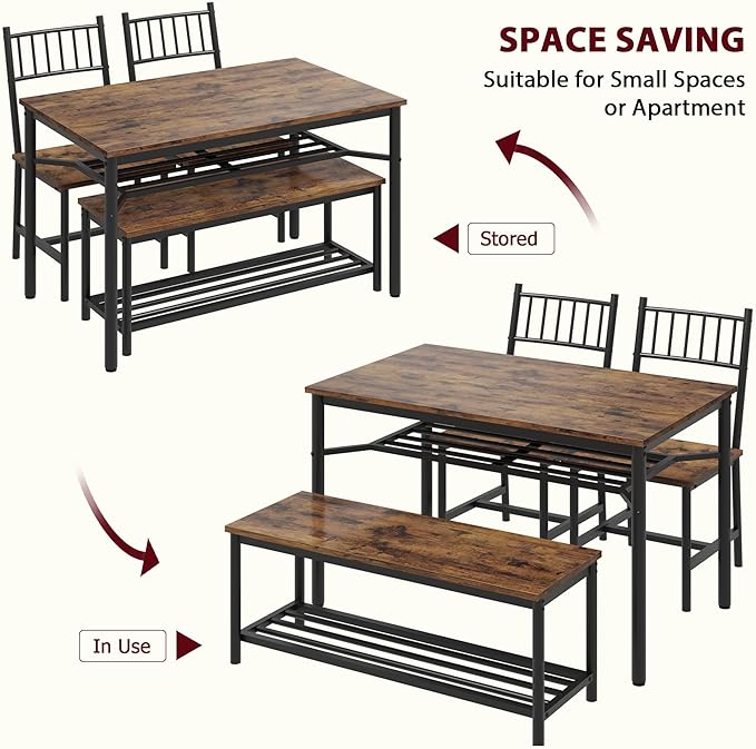 Dining Table Set for 4, Kitchen Table for 4 - Image 7