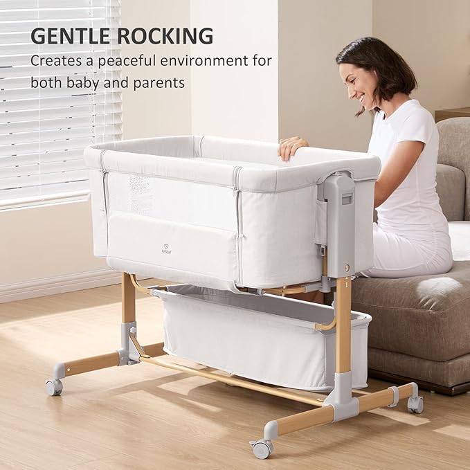 3 in 1 Baby Bassinet, Rocking Bassinet, Bedside Bassinet, 6-Height Adjustable - Image 7