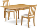 East West Furniture MZAN3-OAK-LC 3 Piece Kitchen Table & Chairs Set Contains a by EastWestFurniture
