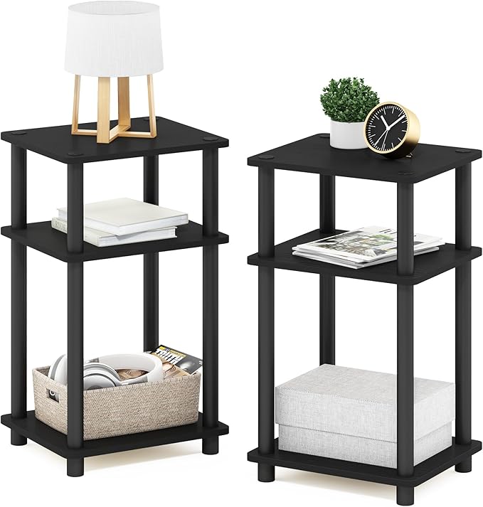 Furinno Just 3-Tier Turn-N-Tube End Table / Side Table / Night Stand / Bedside by Furinno-FitsYourSpaceFitsYourBudget
