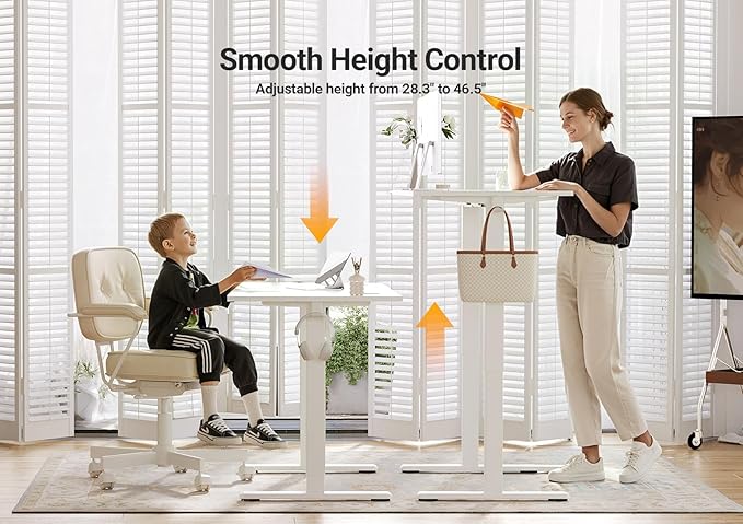 Seang Electric Standing Desk Adjustable Height, 48 x 24 Inch Sit Stand Desk - Image 4