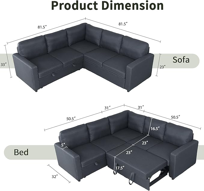 83" Pull Out Sleeper Couch - Image 2