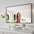 Koonmi Bathroom Mirror 30x48 Black Bathroom Wall-Mounted Mirrors, Modern Vanity by KOONMI