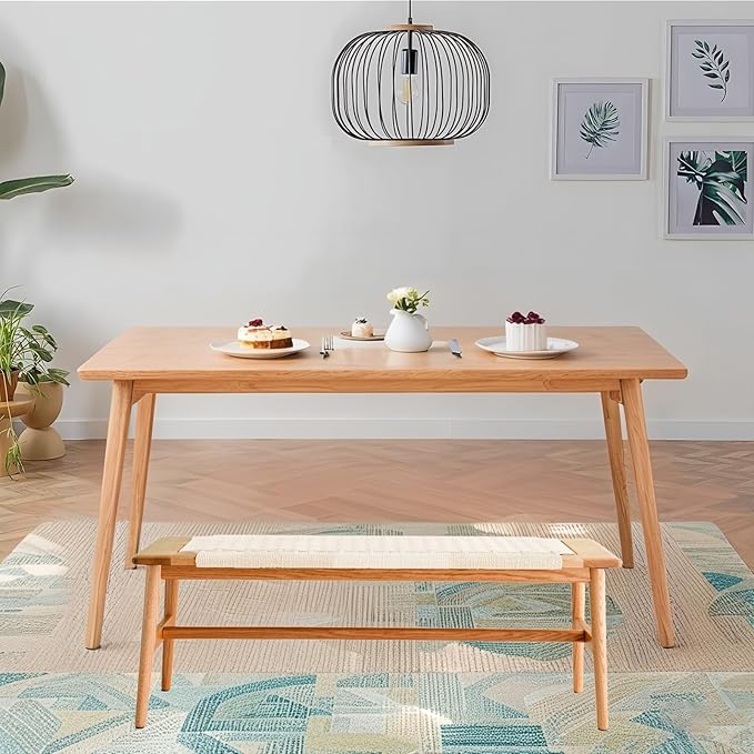 Solid Wood Entryway Bench, Wooden Dining Benches - Image 6