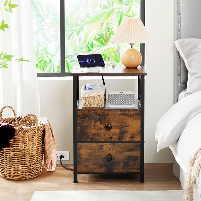 AMHANCIBLE Night Stand Set 2, Nightstand - Image 2