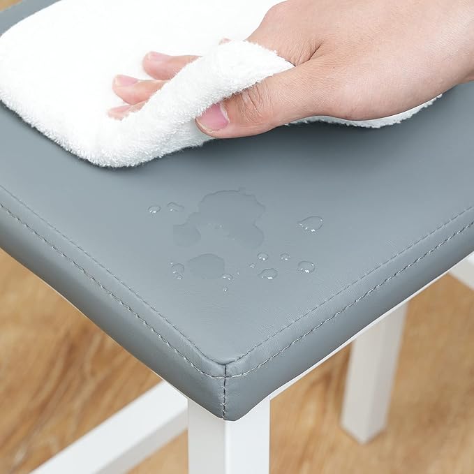 HOOBRO Bar Stools, PU Leather Upholstered Breakfast Stools, Easy Assembly - Image 10