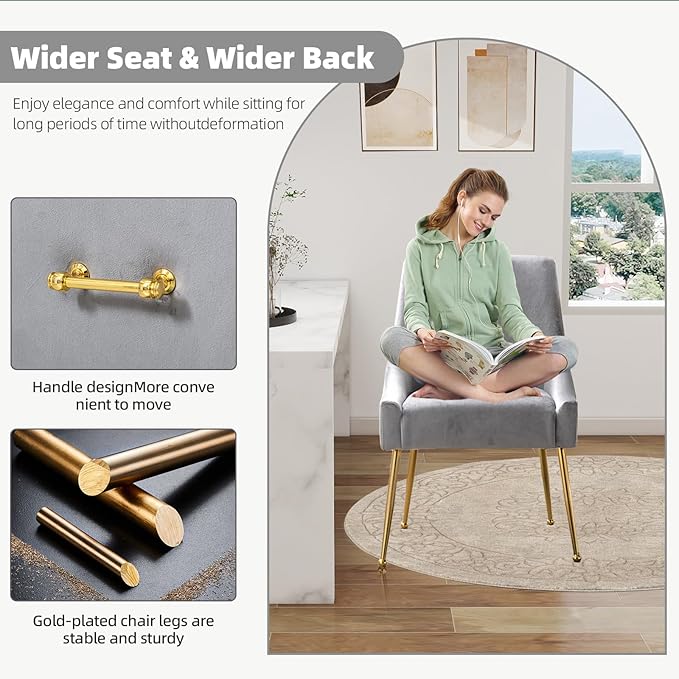 Velvet Dining Chairs Set of 2, Furniture Collection Modern Contemporary - Image 7
