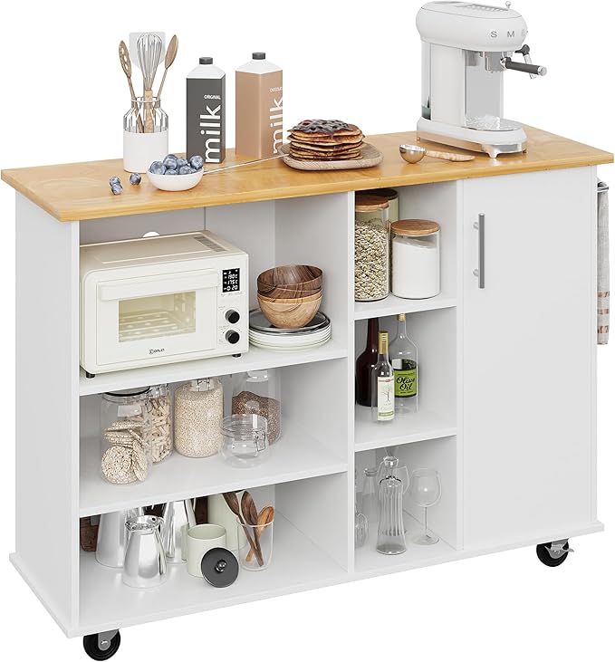 Shintenchi 47”W Kitchen Storage Island Cart by Shintenchi