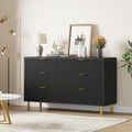 GarveeHome Black Dresser, Modern 6 Drawer Dresser by GarveeHome