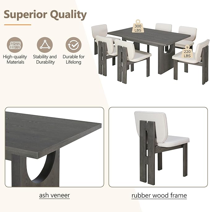 Ball & Cast 7-Piece Dining Table Set - Image 4