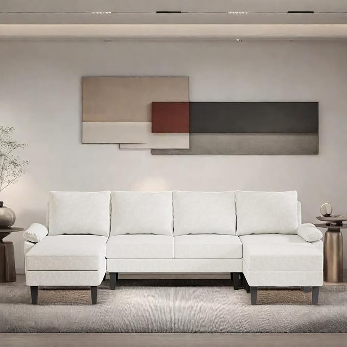 115 Inch U Shaped Sectional Couch - Image 7
