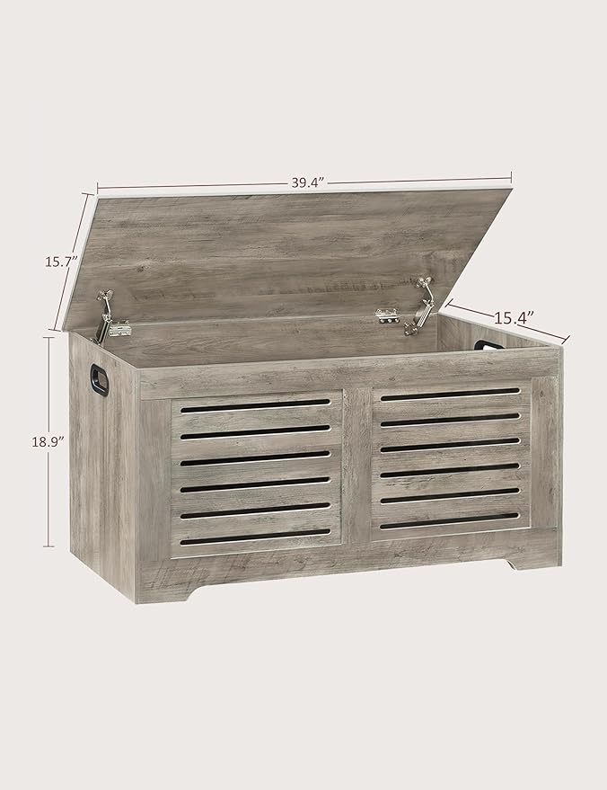 DINZI LVJ Storage Chest, 39.4”Wooden Toy Box - Image 3