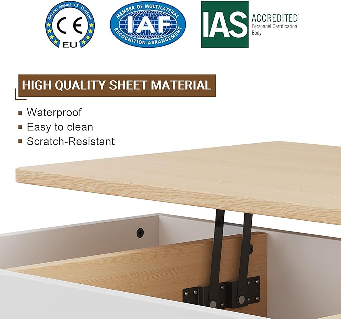 Shintenchi Coffee Table, Lift Top Coffee Table - Image 7