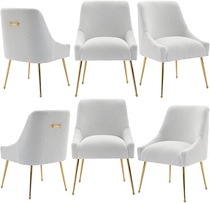 Dining Chairs Medieval Modern Restaurant Chairs, Soft Cushions, Teddy Velvet by RESTWORLD