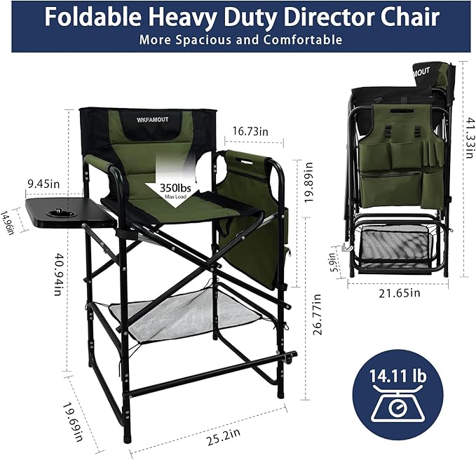 Tall Folding Directors Chair - Image 3