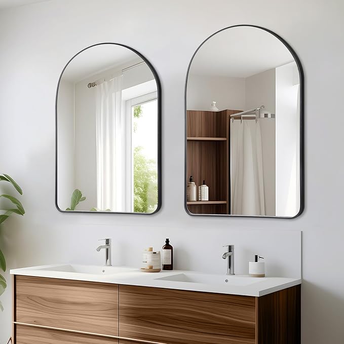 Arched Wall Mirror 24"X36", Modern Farmhouse Mirror Wall Mounted, Curved Arch - Image 2