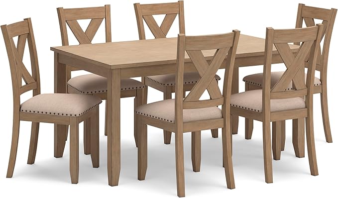 Signature Design by Ashley Sanbriar Casual Dining Table and Upholstered Chairs by SignatureDesignbyAshley