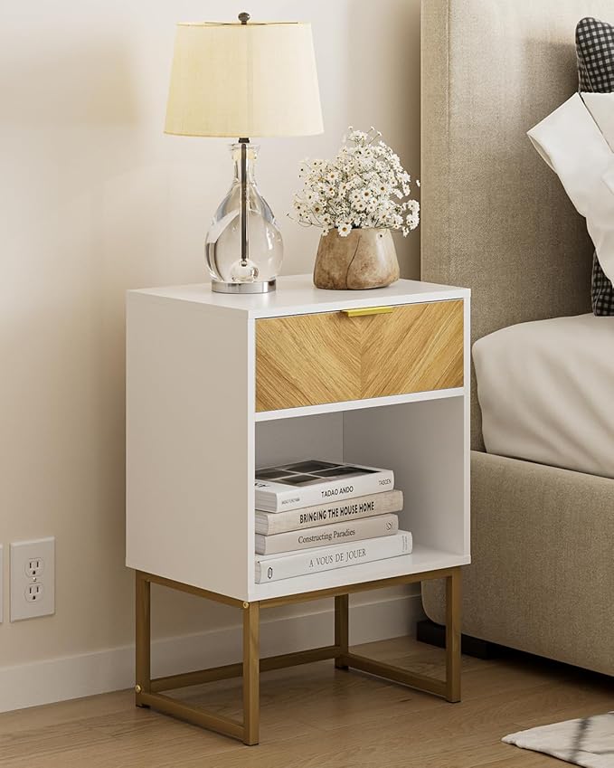 Masupu Extra Large Nightstand, Boho Night Stand Modern Farmhouse Wood Bedside by Masupu