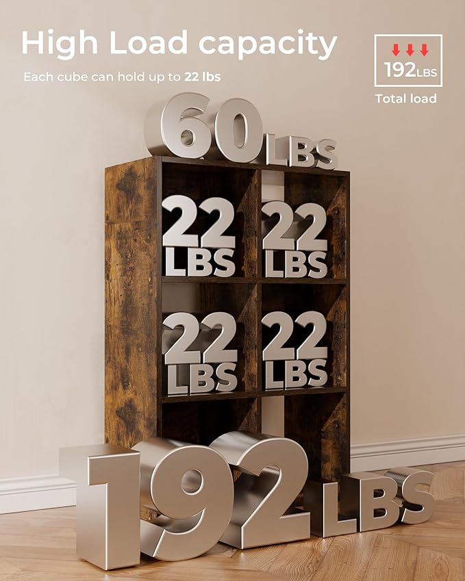GTPLAYER 6-Cube Storage Organizer, Fits 11" Bins, Vertical or Horizontal Use - Image 5