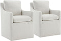 Upholstered Dining Chairs with Casters No Assembly Modern Accent Armchair with by Kislot