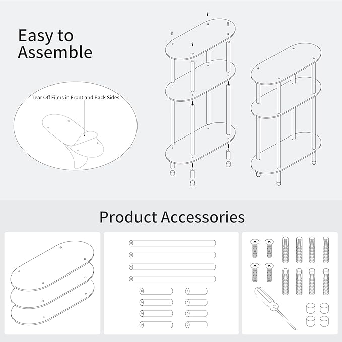 Clear Acrylic Narrow Side Table - Image 5