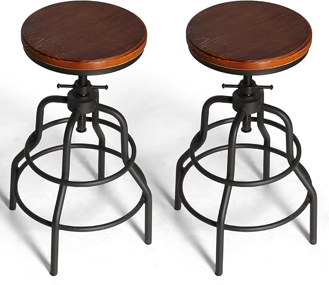 LOKKHAN Vintage Industrial Barstools - Image 9