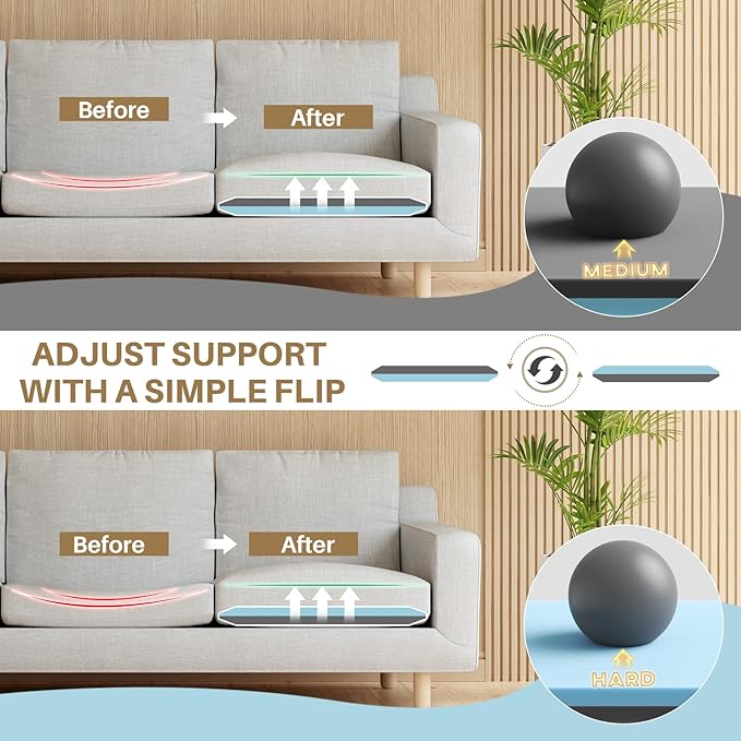Couch Cushion Support for Sagging Cushions 20''x20'', Two in One Sofa Cushion - Image 3