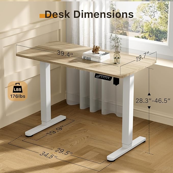 JOY worker Small Electric Standing Desk, Sit to Stand Desk Workstation - Image 2