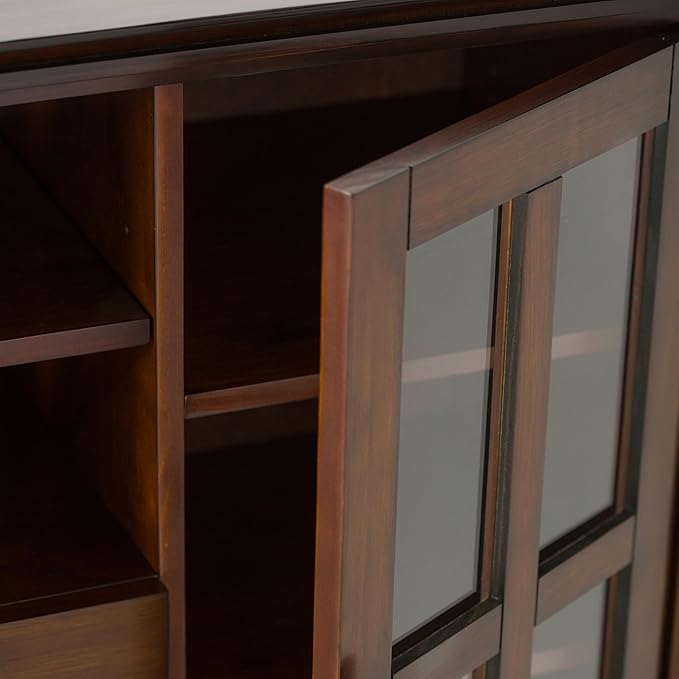 SIMPLIHOME Artisan SOLID WOOD 53 inch Wide Transitional TV Media Stand in - Image 4