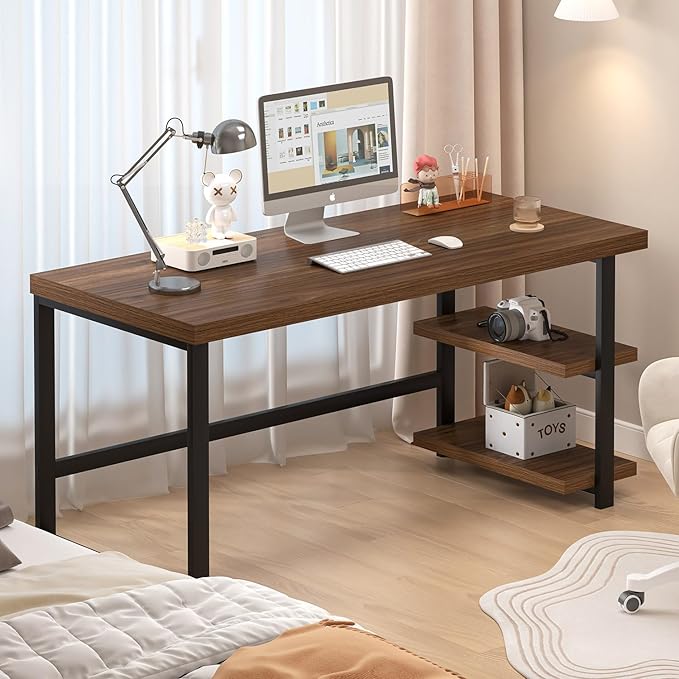 FOLUBAN Modern Computer Desk for Home Office, Large Writing Table - Image 5