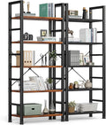 DUMOS 5-Tier Book Shelf Tall Modern Bookcase Set of 2 by DumosLifestyle