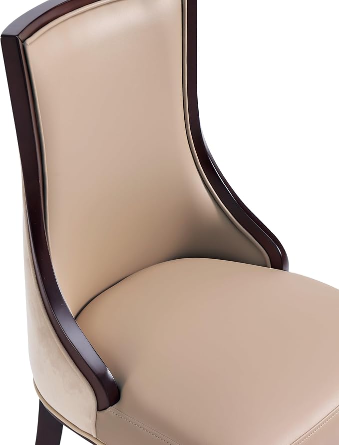 Manhattan Comfort Grand Avenue Faux Leather Dining Chairs, Parsons Accent - Image 11