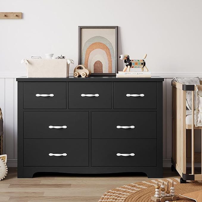 LINSY HOME 7 Drawers Dresser for Bedroom, Modern Storage Dresser - Image 4