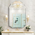 KOCUUY 30"x48" Frameless Mirror, Arched Shape by KOCUUY