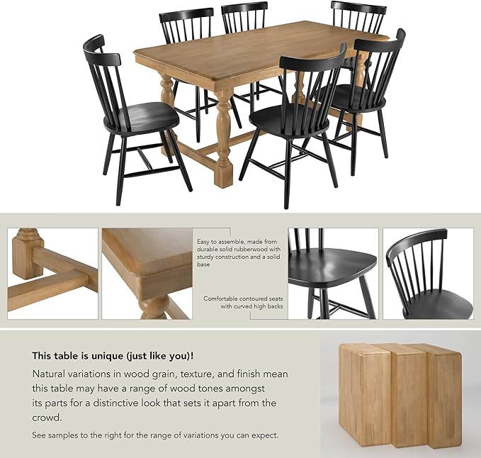 Bush Furniture Rectangular Dining Table Set - Image 6