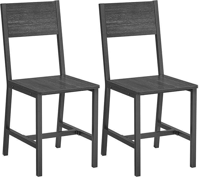 VASAGLE Dining Chair Set of 2, Rustic Wood Chairs - Image 7