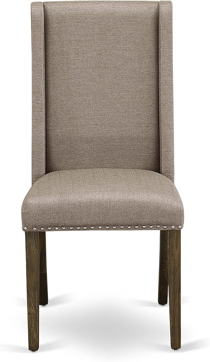 East West Furniture X797FL716-7 7 Piece Dining Table Set Consist of a Rectangle - Image 8