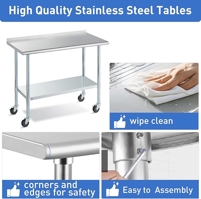 Stainless Steel Table for Prep & Work - Image 6