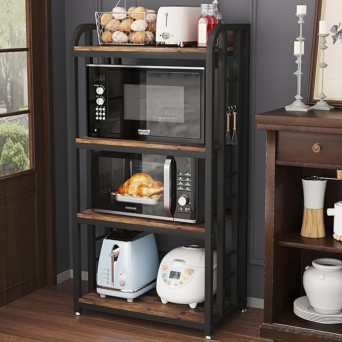 Microwave Oven Stand with Storage 4 Tiers, Free Standing Microwave Oven Stand - Image 4