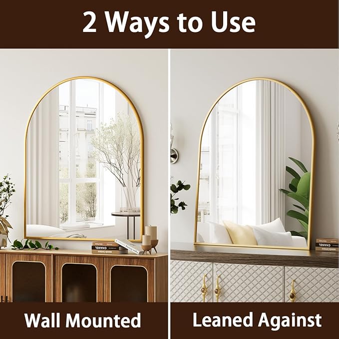 Arched Bathroom Mirror, 32x34 Inch - Image 7