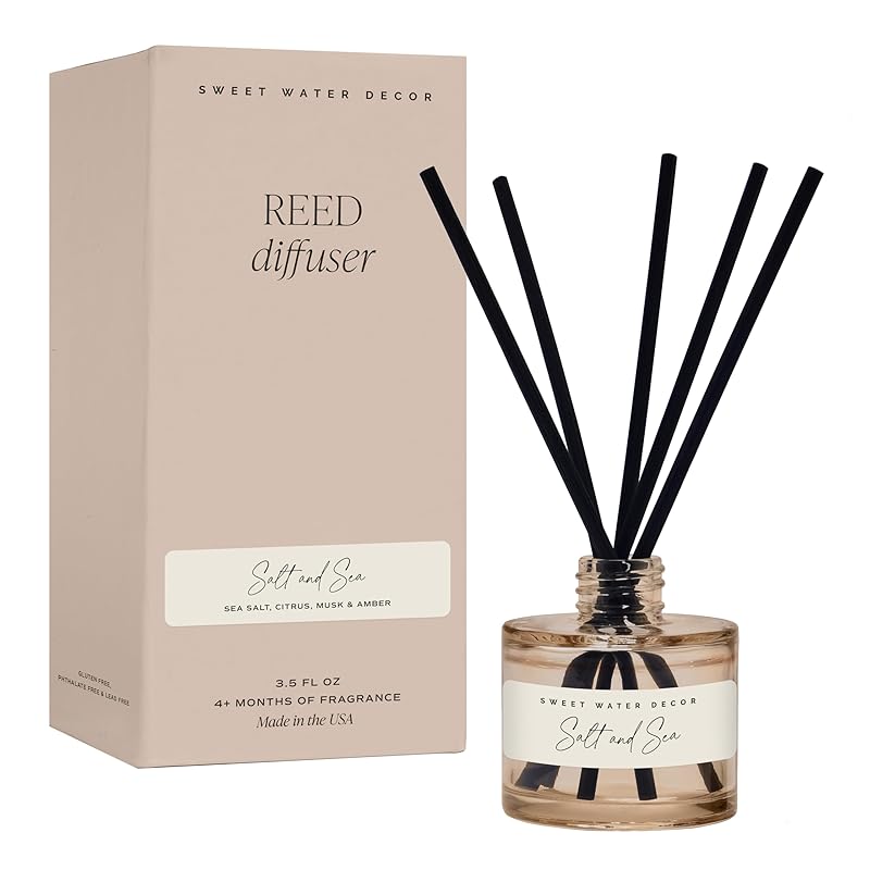Sweet Water Decor Salt and Sea Reed Diffuser – Room Decor Aesthetic by SweetWaterDecor