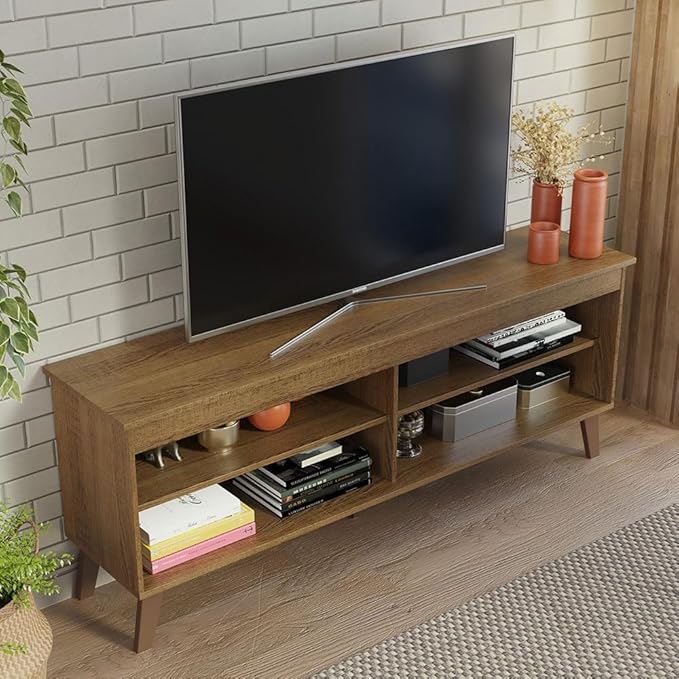 Madesa TV Stand Unit with 4 Shelves and Cable Management - Image 4