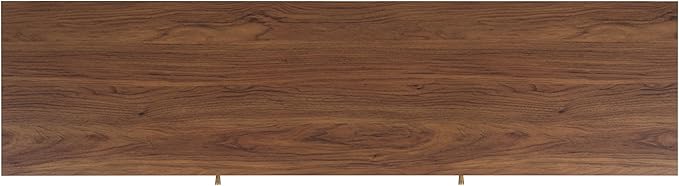 SAFAVIEH Claude TV Stand for up to 65" Flatscreen – Walnut, 2 Sliding Doors - Image 3
