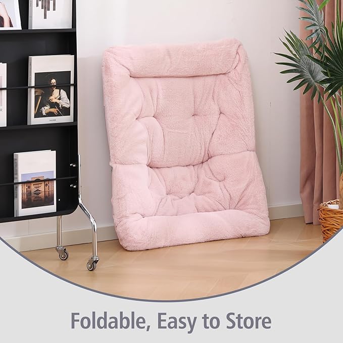 Welnow Comfy Saucer Chair with Ottoman, Oversized Folding Reading Chair - Image 6