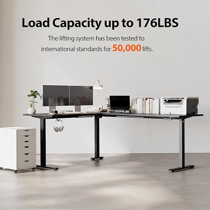 Agilestic L-Shaped Standing Desk Adjustable Height, Electric Corner Standing - Image 9