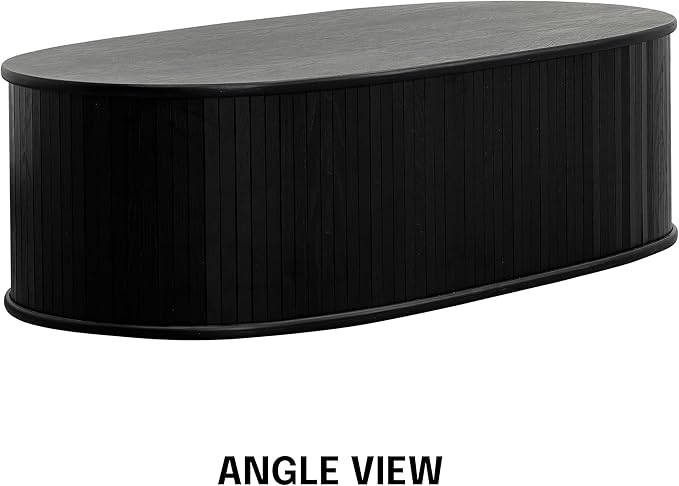 NTC Stream Coffee Table, Modern Oval Wooden Center Table - Image 7