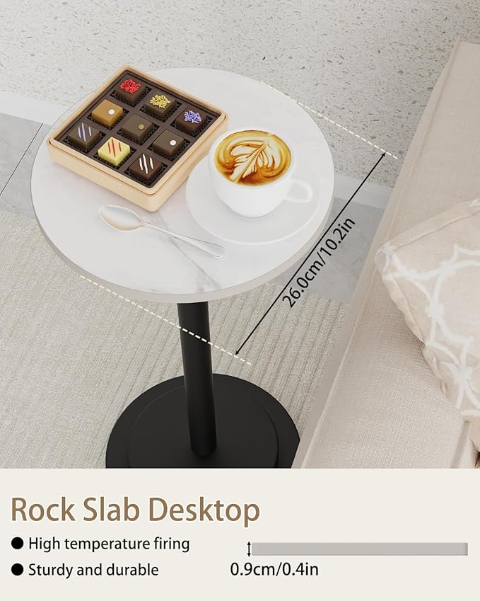 Height Adjustable Drink Table, Vintage Round Indoor Metal Plant Stand, - Image 5