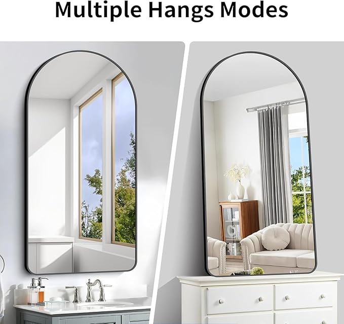 Arched Bathroom Mirror, Wall Mounted Mirror, Living Room, Vertically Hanging - Image 6